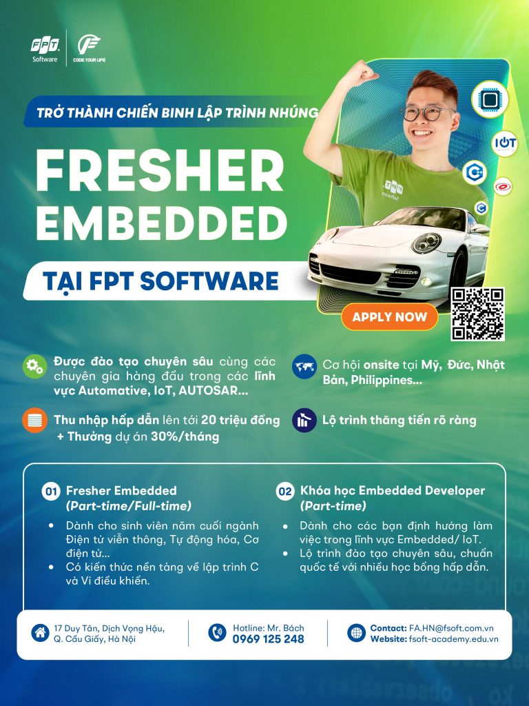 FPT Software – Campaign tuyển dụng Fresher C/C++/Embedded